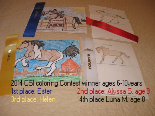 2014 CSI Coloring contest ages 6-10years
